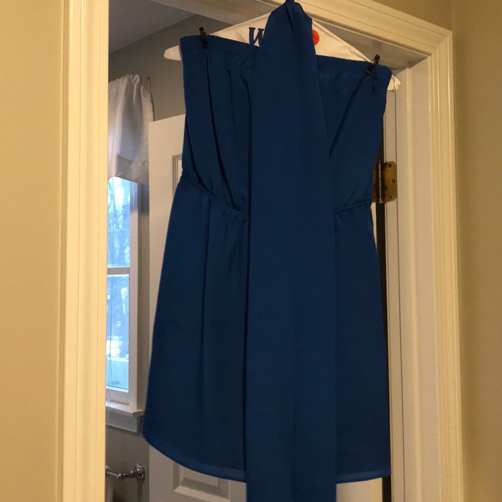 Royal Blue Strapless Express dress
